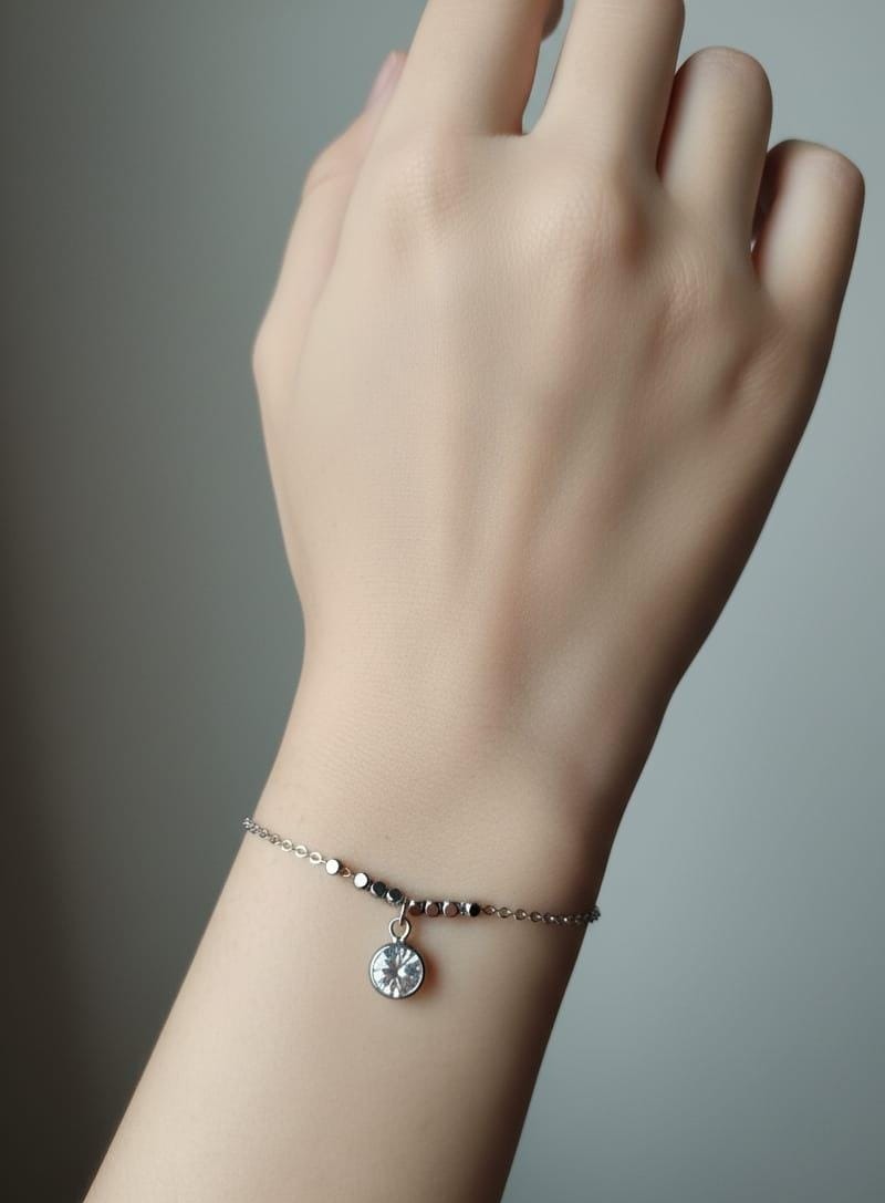 Silver diamond bracelet