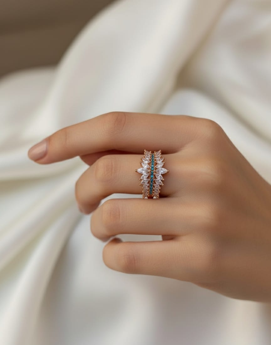 Golden leaf ring