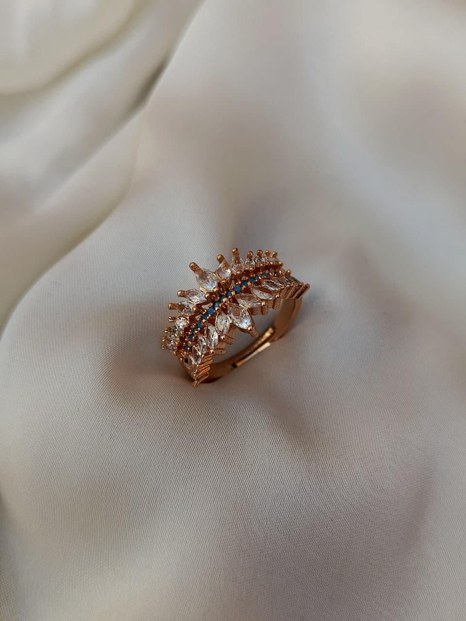 Golden leaf ring