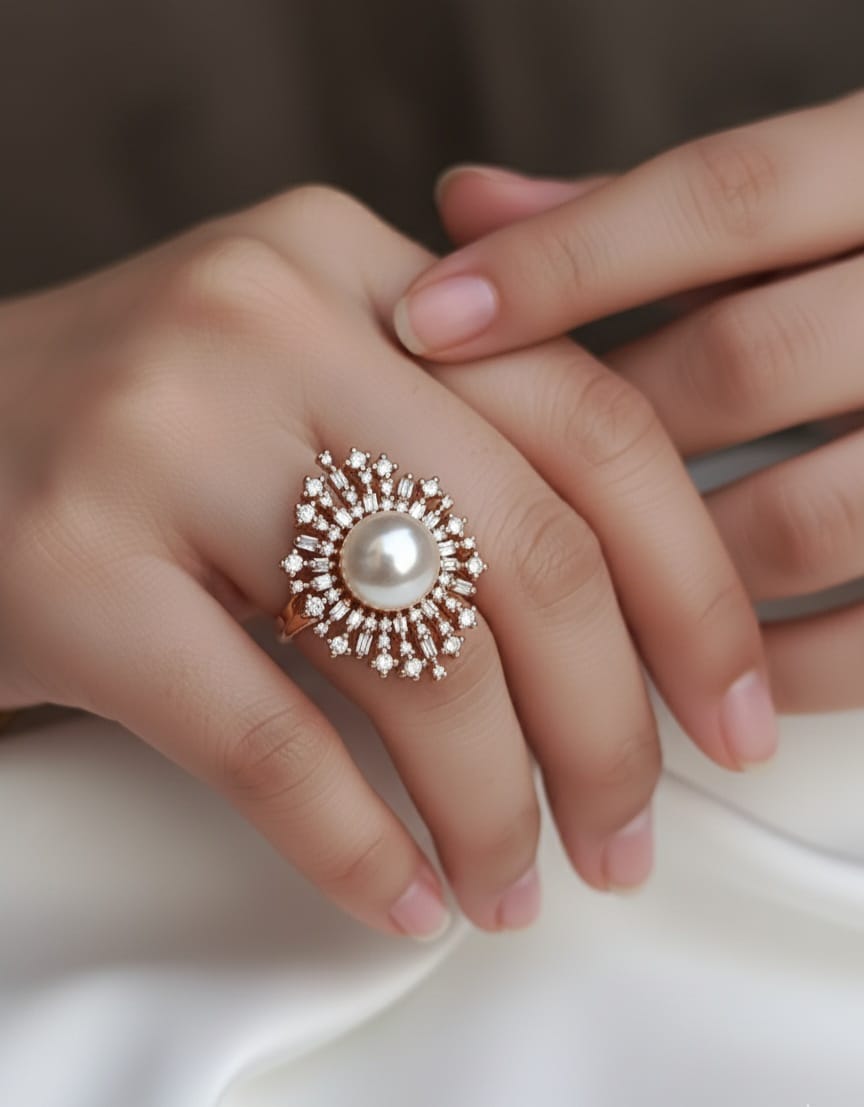Classic Pearl Crown Ring