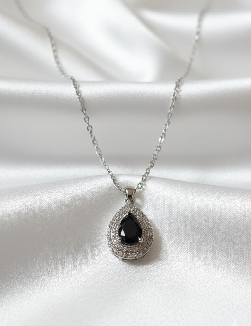 Black teardrop pendant