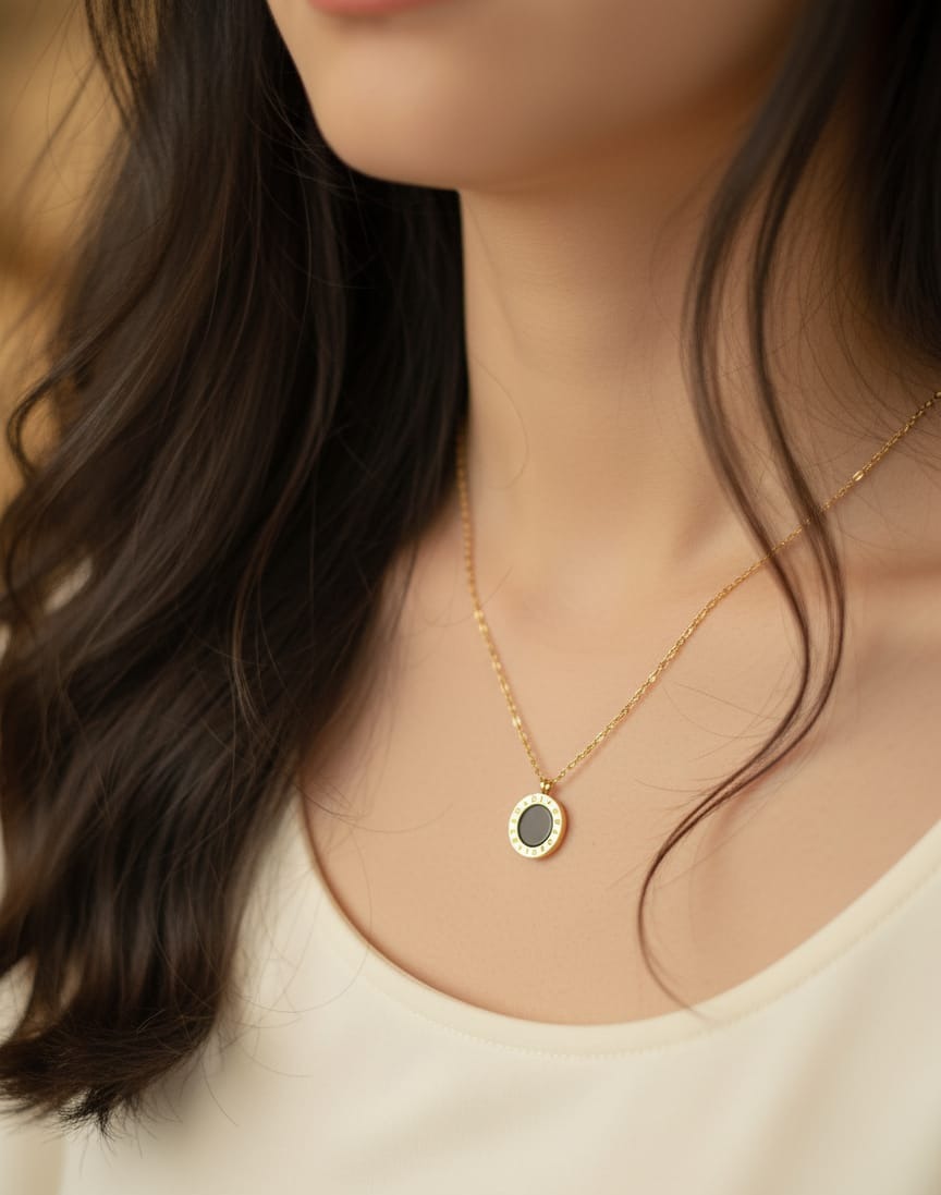 Golden black pendant